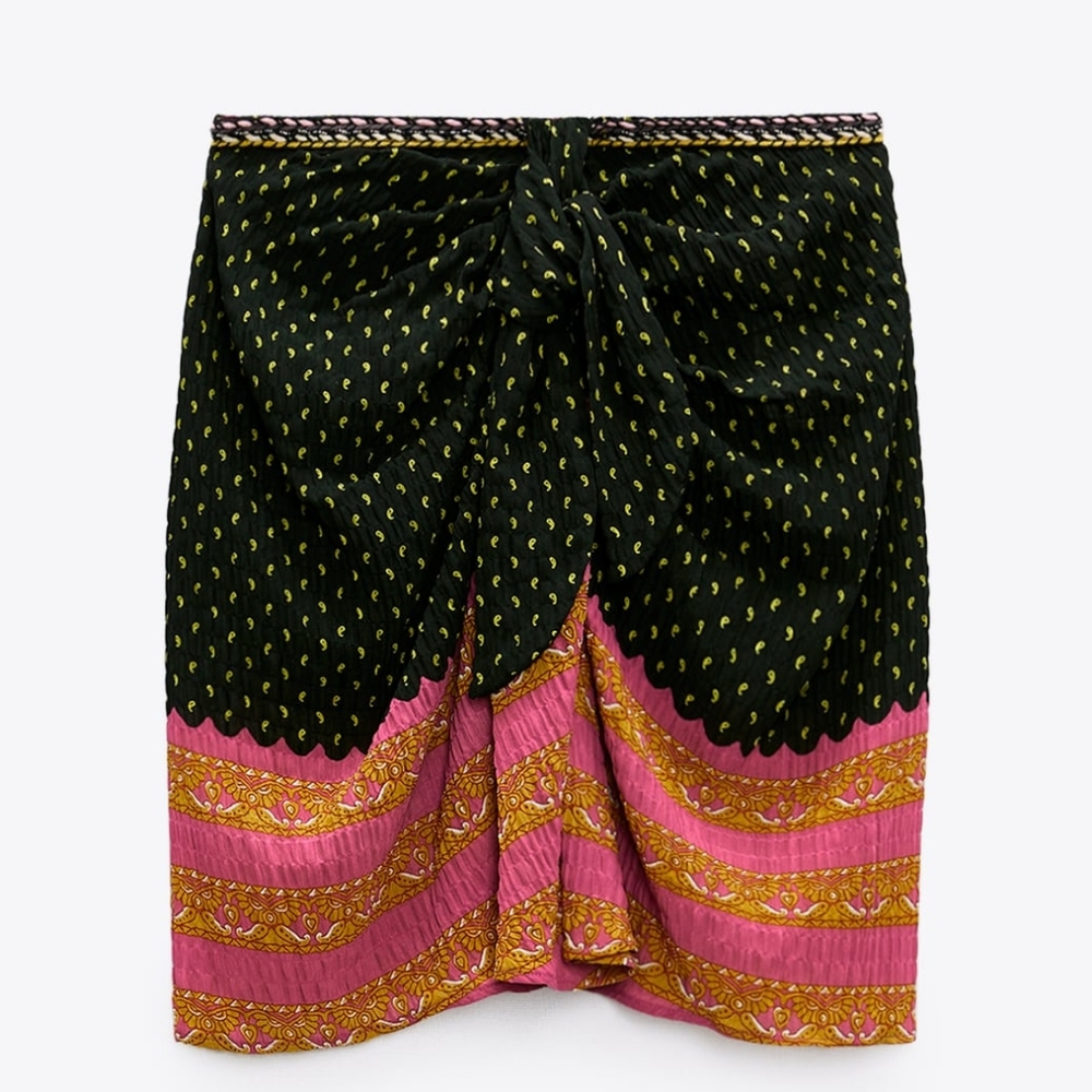 Zara textured mini skirt